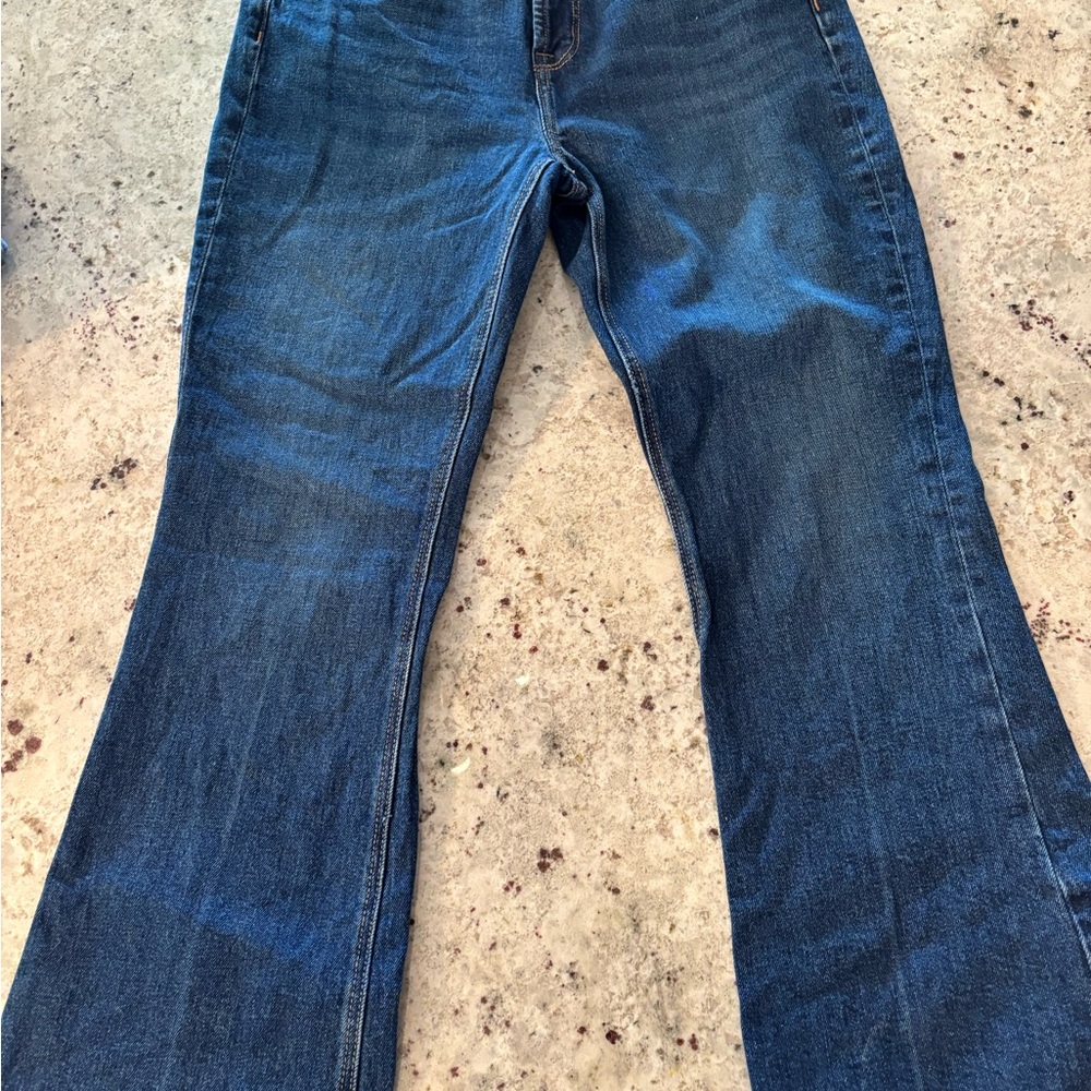 Old Navy Women's Dark Blue Flare Jeans